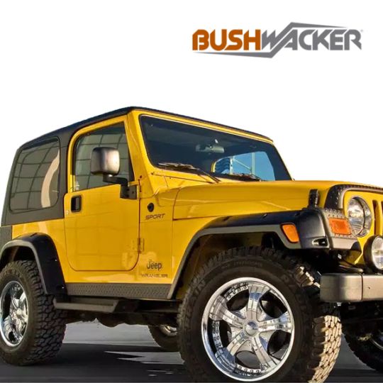 【BUSHWACKER 正規品】 ジープ TJ ラングラー オーバーフェンダー/ポケットスタイル マットブラック フェンダーフレア 1台分セット 10917-07 ブッシュワーカー