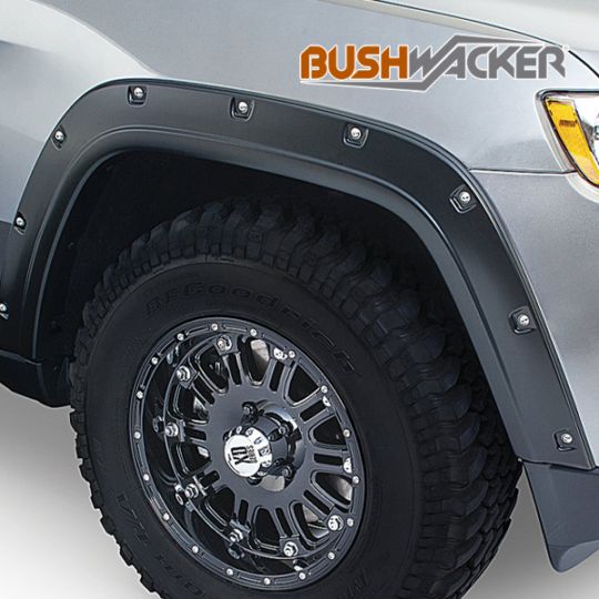 【BUSHWACKER 正規品】 11-16y ジープ グランドチェロキー WJ オーバーフェンダー/ポケットスタイル マットブラック フェンダーフレア 1台分セット 10927-02 ブッシュワーカー