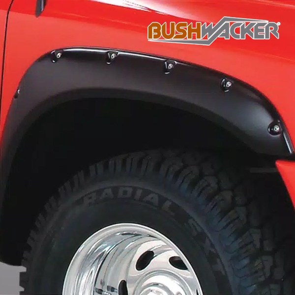 【BUSHWACKER 正規品】 02-09y ダッジ ラムピックアップ 1500/2500/3500 オーバーフェンダー/ポケットスタイル マットブラック フェンダーフレア 1台分セット 50907-02 ブッシュワーカー