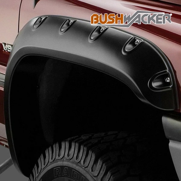 【BUSHWACKER 正規品】 94-01y ダッジ ラムピックアップ 1500/2500/3500 オーバーフェンダー/ポケットスタイル マットブラック フェンダーフレア 1台分セット 50908-02 ブッシュワーカー