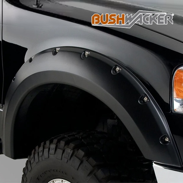 【BUSHWACKER 正規品】 04-08y フォード F-150 オーバーフェンダー/ポケットスタイル マットブラック フェンダーフレア 1台分セット 20916-02 ブッシュワーカー