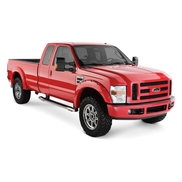 【BUSHWACKER 正規品】 08-10y フォード F-250/F-350 スーパーデューティー オーバーフェンダー/ポケットスタイル マットブラック フェンダーフレア 1台分セット 20917-02 ブッシュワーカー