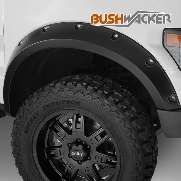 【BUSHWACKER 正規品】 10-14y フォード F-150 ラプター オーバーフェンダー/ポケットスタイル マットブラック フェンダーフレア 1台分セット 20938-02 ブッシュワーカー