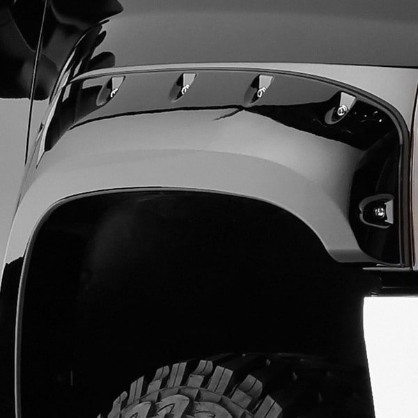 【BUSHWACKER 正規品】 07-14y シボレー シルバラード 1500/2500/3500 オーバーフェンダー/ポケットスタイル マットブラック フェンダーフレア 1台分セット 40924-02 ブッシュワーカー