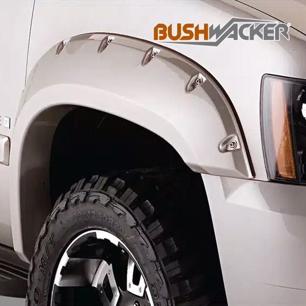 【BUSHWACKER 正規品】 07-13y シボレー アバランチ オーバーフェンダー/ポケットスタイル マットブラック フェンダーフレア 1台分セット 40932-02 ブッシュワーカー