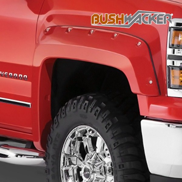【BUSHWACKER 正規品】 14-16y シボレー シルバラード 1500 オーバーフェンダー/ポケットスタイル マットブラック フェンダーフレア 1台分セット 40959-02 ブッシュワーカー