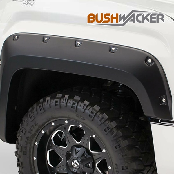 【BUSHWACKER 正規品】 16y GMC シエラ 1500 オーバーフェンダー/ポケットスタイル マットブラック フェンダーフレア 1台分セット 40974-02 ブッシュワーカー