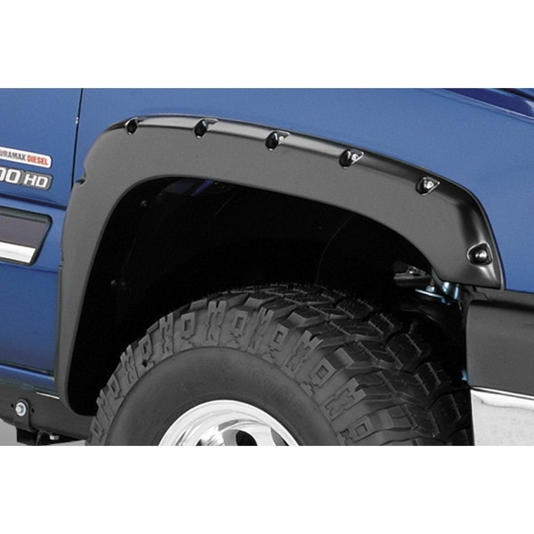 【BUSHWACKER 正規品】 03-06y シボレー シルバラード 1500/2500/3500 オーバーフェンダー/ポケットスタイル マットブラック フェンダーフレア 1台分セット 40918-02-2 ブッシュワーカー