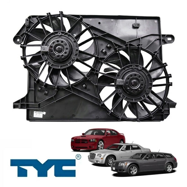 【TYC 正規品】05-09y クライスラー 300 300C 06-09y ダッジ チャージャー 08y チャレンジャー 05-08y マグナム ラジエター ラジエーター 電動 ファン 621160 7枚ファン 強化品