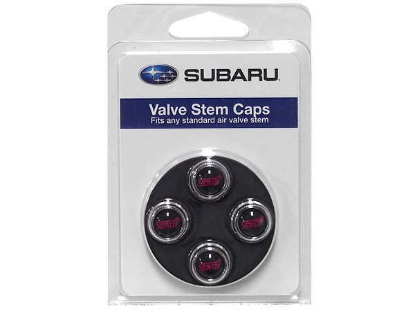USスバル純正 エアバルブキャップ STIロゴ レガシィ|B4|ツーリングワゴン|アウトバック|インプレッサ|スポーツ|G4|WRX STI|S4|レヴォーグ|フォレスター|XV|BRZ