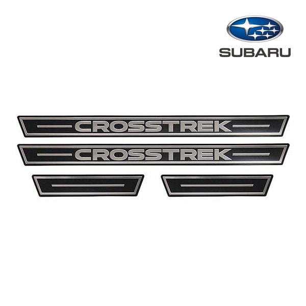 USスバル純正 スカッフプレート フロント/リア 4枚セットドアシル サイドシルプレート プロテクター CROSSTREKロゴ入 スバル XV GT系