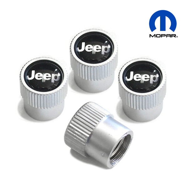 MOPAR純正 エアバルブキャップ JEEPロゴ 4個セット ラングラー チェロキー グランドチェロキー グラディエーター コンパス パトリオット