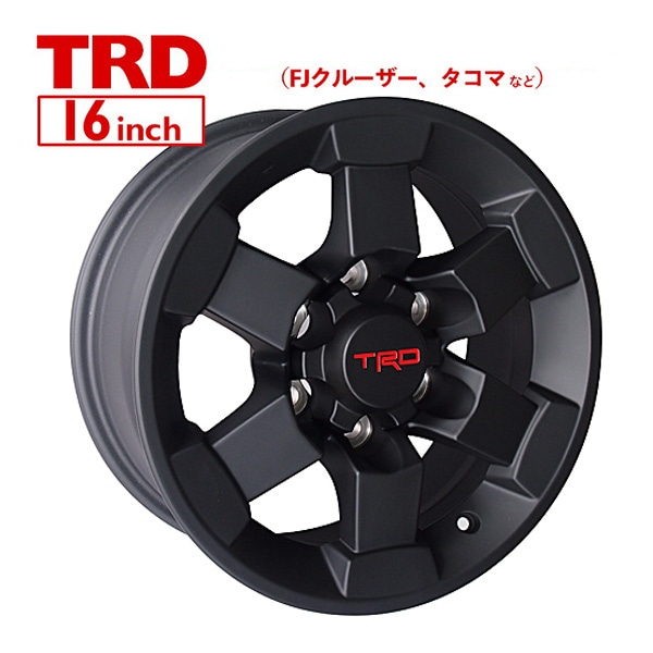USトヨタ純正 TRD 16インチホイール マットブラック PTR20-35080 4本セット TRDロゴ入 JWL刻印あり TOYOTA FJクルーザー GSJ150W | 01-18y タコマ 他