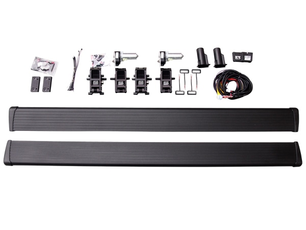 【AMP RESEARCH 正規品】ジープ JK ラングラー アンリミテッド 4ドア 電動 サイドステップ パワーステップ 電動格納 パワーランニングボード LEDライト付 P75122-01A
