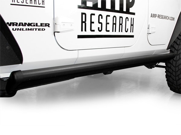 【AMP RESEARCH 正規品】ジープ JK ラングラー アンリミテッド 4ドア 電動 サイドステップ パワーステップ 電動格納 パワーランニングボード LEDライト付 P75122-01A