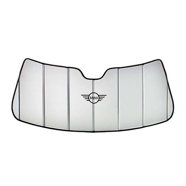 【専用設計】USミニ純正/UVS100 高品質 ロゴ入 サンシェード/日除け BMW MINI ミニクーパー R50/R52/R53/R55/R56/R57