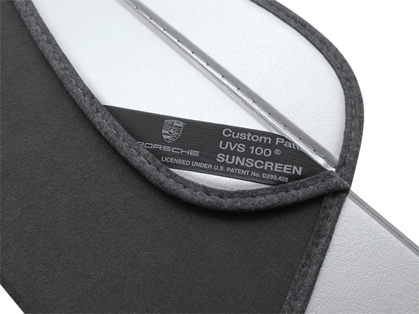 USポルシェ純正 専用設計 PORSCHE ロゴ入 サンシェード 吸盤不要