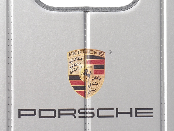 USポルシェ純正 専用設計 PORSCHE ロゴ入 サンシェード 吸盤不要