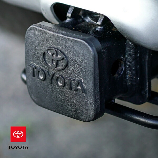 USトヨタ純正 ロゴ入 トレーラーヒッチカバー ヒッチキャップ ヒッチメンバー 2インチヒッチ角用 全車種 全年式適合 汎用 保護