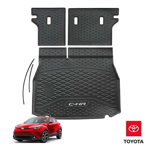 USトヨタ純正 リア カーゴマット ラゲッジマット カーゴライナー トランクマット シートバックプロテクター 後部座席背面カバ-付 CH-Rロゴ入 トヨタ CH-R NGX/ZYX