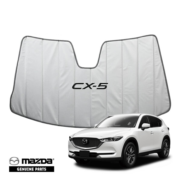 USマツダ純正 専用設計 CX-5 ロゴ入 サンシェード 吸盤不要 折りたたみ式 CX-5 CX5 KF系