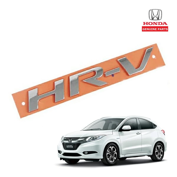USホンダ純正 HONDA ヴェゼル RU1/2/3/4型 平成25年12月-令和3年4月 リアエンブレム HR-Vロゴ  両面テープ リアゲート テールゲート US仕様 北米仕様 USDM