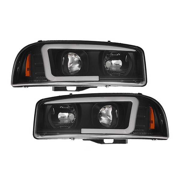 2000-2006 GMC ユーコン、01-06y ユーコンデナリ、99-06y シエラ プロジェクターヘッドライト(ブラック)DRL Style