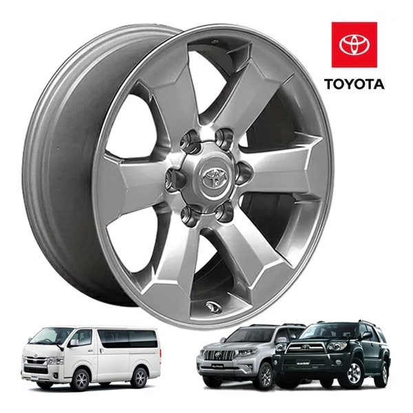 USトヨタ純正 18インチホイール シルバー 42611-35290 4本セット センターキャップ付き JWL刻印あり TOYOTA ハイエース 200系 | ランドクルーザー ランクル プラド 150系 | ハイラックスサーフ 215系 他