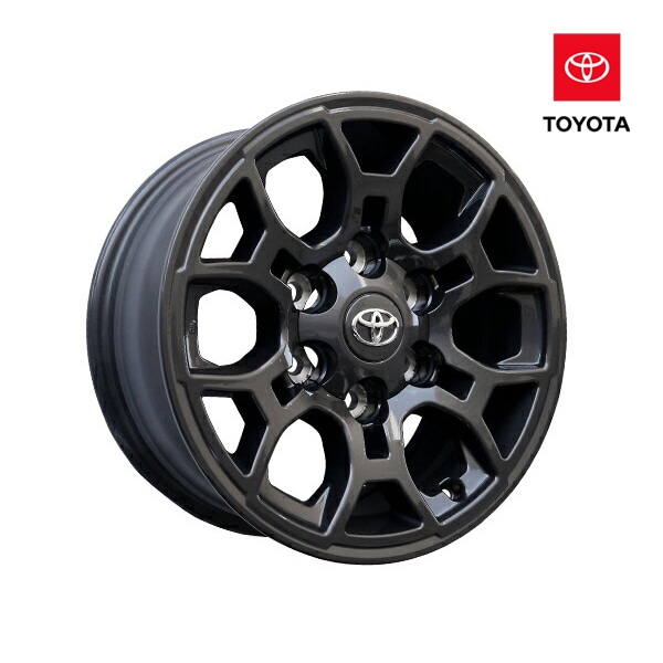 USトヨタ純正 SR SX Package 16インチホイール ダークアントラシート PT946-35160 4本セット センターキャップ付き JWL刻印あり TOYOTA 16y- タコマ | ハイラックスサーフ 210系/215系 | ハイラックス GUN125/REVO