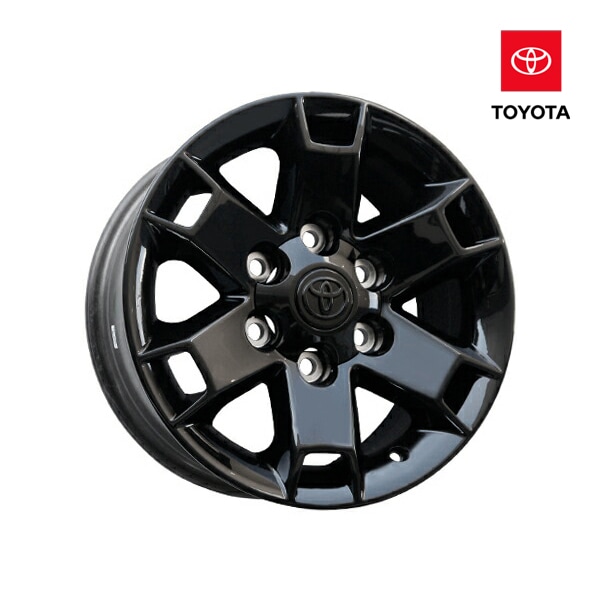 USトヨタ純正 16インチホイール Baja グロスブラック 4本セット センターキャップ付き JWL刻印あり TOYOTA 05y- タコマ | FJクルーザー GSJ150W | ハイラックスサーフ 210系/215系 | ハイラックス GUN125/REVO