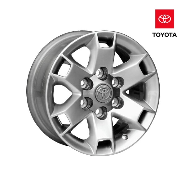 USトヨタ純正 16インチホイール Baja グラファイト 4本セット センターキャップ付き JWL刻印あり  TOYOTA 05y- タコマ | FJクルーザー GSJ150W | ハイラックスサーフ 210系/215系 | ハイラックス GUN125/REVO