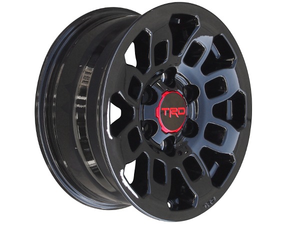 USトヨタ純正 TRD Pro 16インチホイール グロスブラック 4本セット センターキャップ付き JWL刻印あり TOYOTA FJクルーザー GSJ150W | 05y- タコマ | ランドクルーザー 200 ランクル 200系