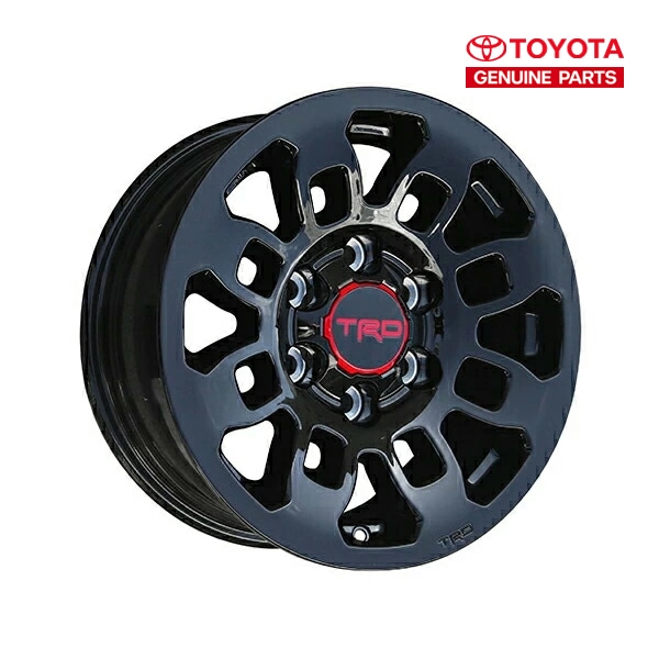 USトヨタ純正 TRD Pro 16インチホイール グロスブラック 4本セット センターキャップ付き JWL刻印あり TOYOTA FJクルーザー GSJ150W | 05y- タコマ | ランドクルーザー 200 ランクル 200系