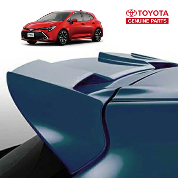 USトヨタ純正 カローラスポーツ COROLLA SPORT 210系 NRE/ZWE/MZEA系 リアスポイラー ルーフスポイラー リアウイング ブラッキシュアゲハ(ギャラクティックアクア/0221) 純正色塗装済