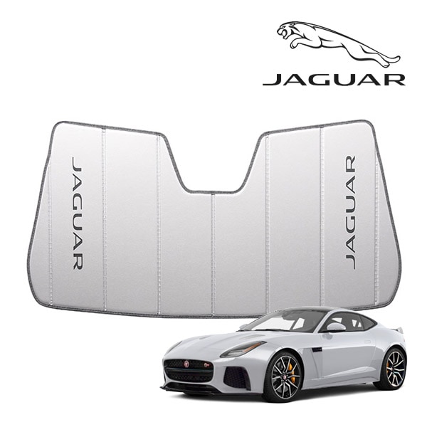 USジャガー純正 専用設計 JAGUAR ロゴ入 サンシェード 吸盤不要 折りたたみ式 ケース付 ジャガー F-TYP Fタイプ J60系 クーペ/コンバーチブル カバークラフト