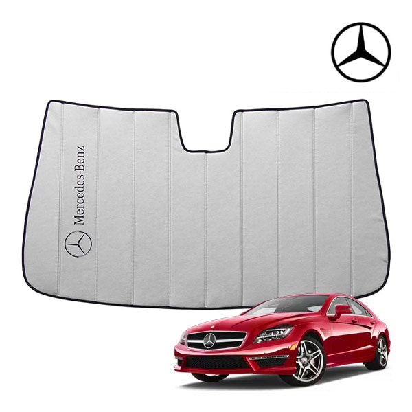 USベンツ純正 専用設計 Mercedes-Benz ロゴ入 サンシェード 吸盤不要 折りたたみ式 ケース付 CLSクラス クーペ シューティングブレーク W218(C218/X218) CLS220/CLS220d/CLS350/CLS400/CLS550/CLS63AMG 