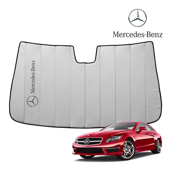 USベンツ純正 専用設計 Mercedes-Benz ロゴ入 サンシェード 吸盤不要 折りたたみ式 ケース付 CLSクラス クーペ シューティングブレーク W218(C218/X218) CLS220/CLS220d/CLS350/CLS400/CLS550/CLS63AMG 