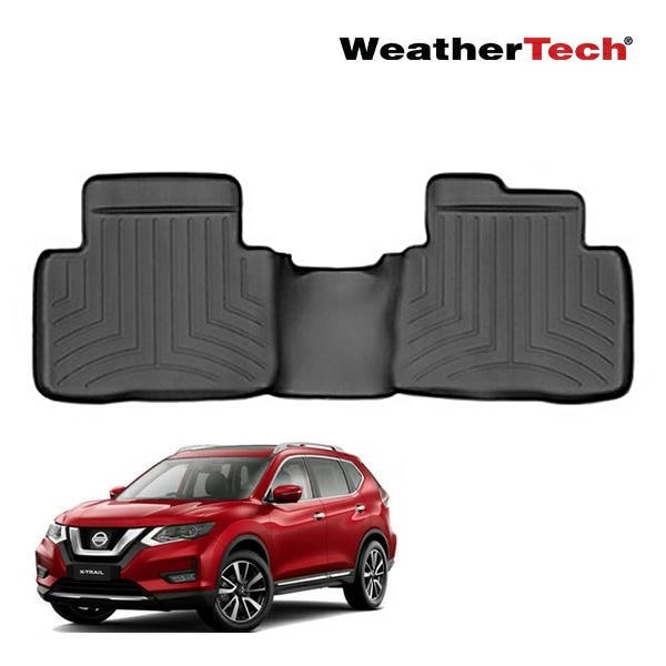 【WeatherTech 正規品】専用設計 オールウェザー フロアライナー フロアマット ラバーマット ブラック 446302 リア 2列目 後部座席 セカンドシート 日産 エクストレイル T32 ウェザーテック