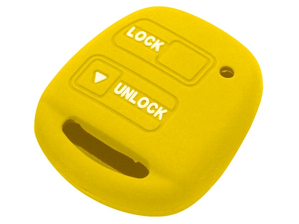 シリコン キーカバー キーレスカバー リモコンカバー キーケース イエロー CV2421YL トヨタ FJクルーザー RAV4 ダイハツ パッソ ムーヴ ミラ など