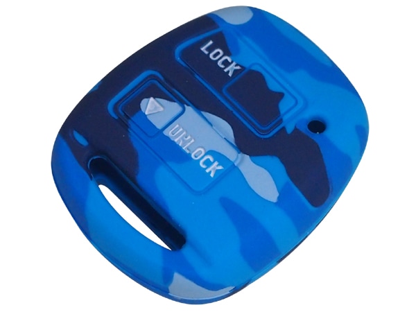 シリコン キーカバー キーレスカバー リモコンカバー キーケース カモフラ(ブルー) CV2421CB トヨタ FJクルーザー RAV4 ダイハツ パッソ ムーヴ ミラ など