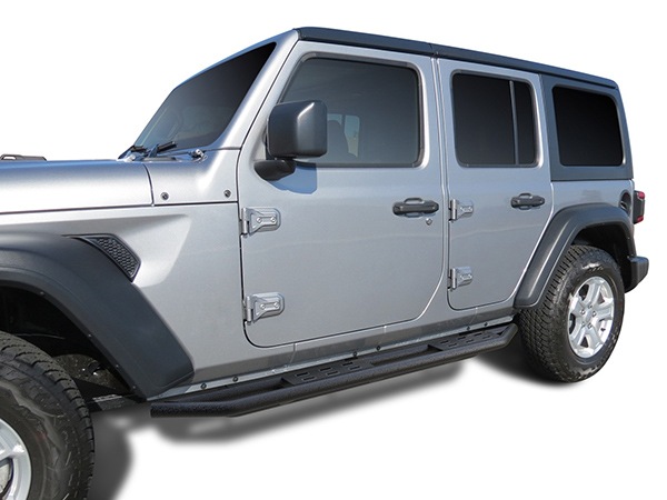 【WINBO 正規品】ジープ JL ラングラー アンリミテッド 4ドア SRC サイドアーマー サイドステップ ブラックパウダーコート 艶なし ウインボー