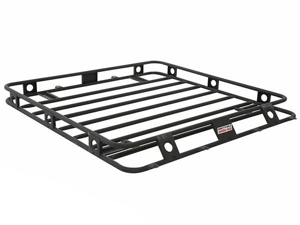 [Smittybilt 正規品] スミッティビルト ジープ JK ラングラーアンリミテッド 4ドア用 ディフェンダーラック + カーゴネット ブラックパウダーコート ルーフラック ブラケット一式セット 45454 個人宅配送可