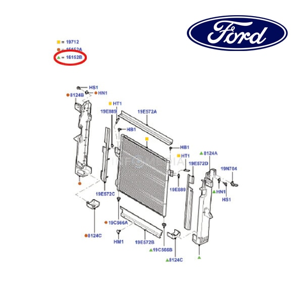 フォード純正 A/C クーラー エアコン コンデンサー サポート 左側 LH LH 運転席側 6L2Z16153AA 06-10y エクスプローラー