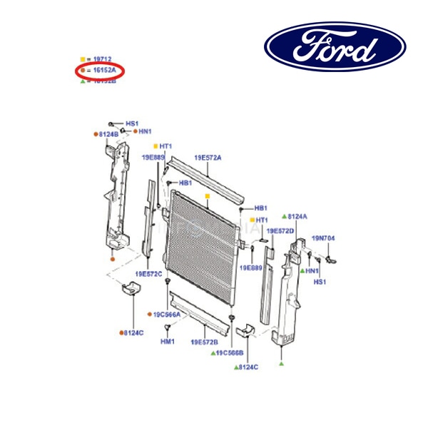 フォード純正 A/C クーラー エアコン コンデンサー サポート 右側 RH RH 助手席側 6L2Z16152AA 06-10y エクスプローラー