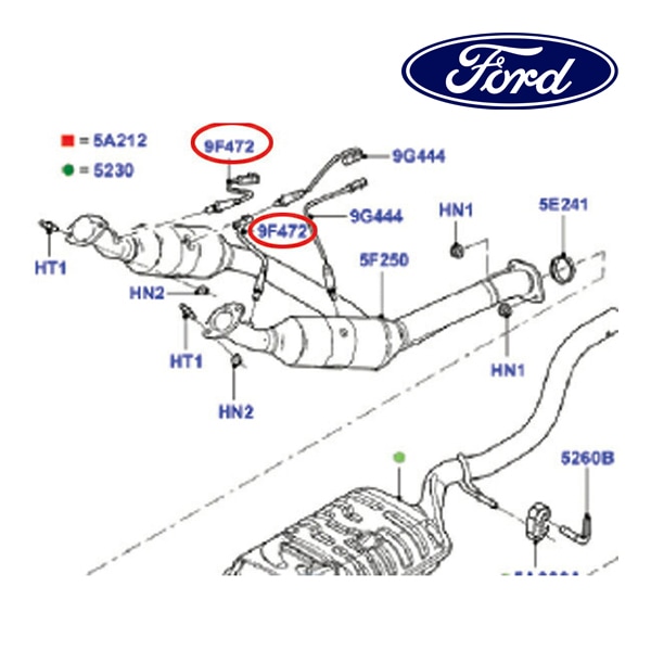 フォード純正 O2センサー 280MM XL3Z9F472AA 06-10y エクスプローラー