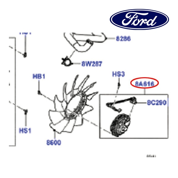 フォード純正 クーリング ファンクラッチ カップリングファン 7L2Z8A616A 06-10y エクスプローラー