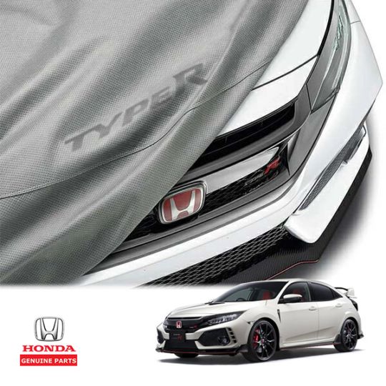 USホンダ純正 FK系 シビック ハッチバック カーカバー ボディカバー(Type Rロゴ入/グレー) タイプR 専用設計 車体カバー 車カバー 傷防止 汚れ防止