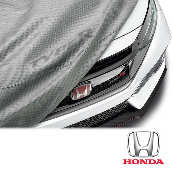 USホンダ純正 FK系 シビック ハッチバック カーカバー ボディカバー(Type Rロゴ入/グレー) タイプR 専用設計 車体カバー 車カバー 傷防止 汚れ防止