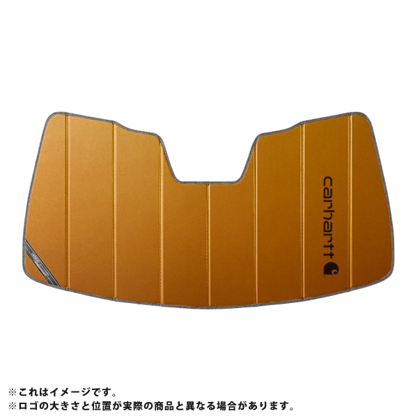【CoverCraft 正規品】 専用設計 サンシェード ブロンズ 吸盤不要 折りたたみ式 15-20y フォード F-150 ミラーカメラ有 Carhartt カーハートコラボ仕様 カバークラフト ［真夏もへたらない3層構造で断熱効果抜群］ 