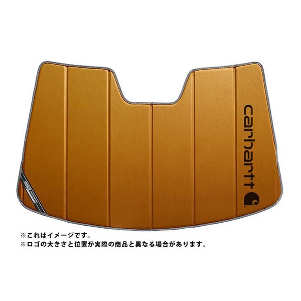 【CoverCraft 正規品】 専用設計 サンシェード ブロンズ 吸盤不要 折りたたみ式 トヨタ ヤリス 10系 200系 Carhartt カーハートコラボ仕様 カバークラフト ［真夏もへたらない3層構造で断熱効果抜群］